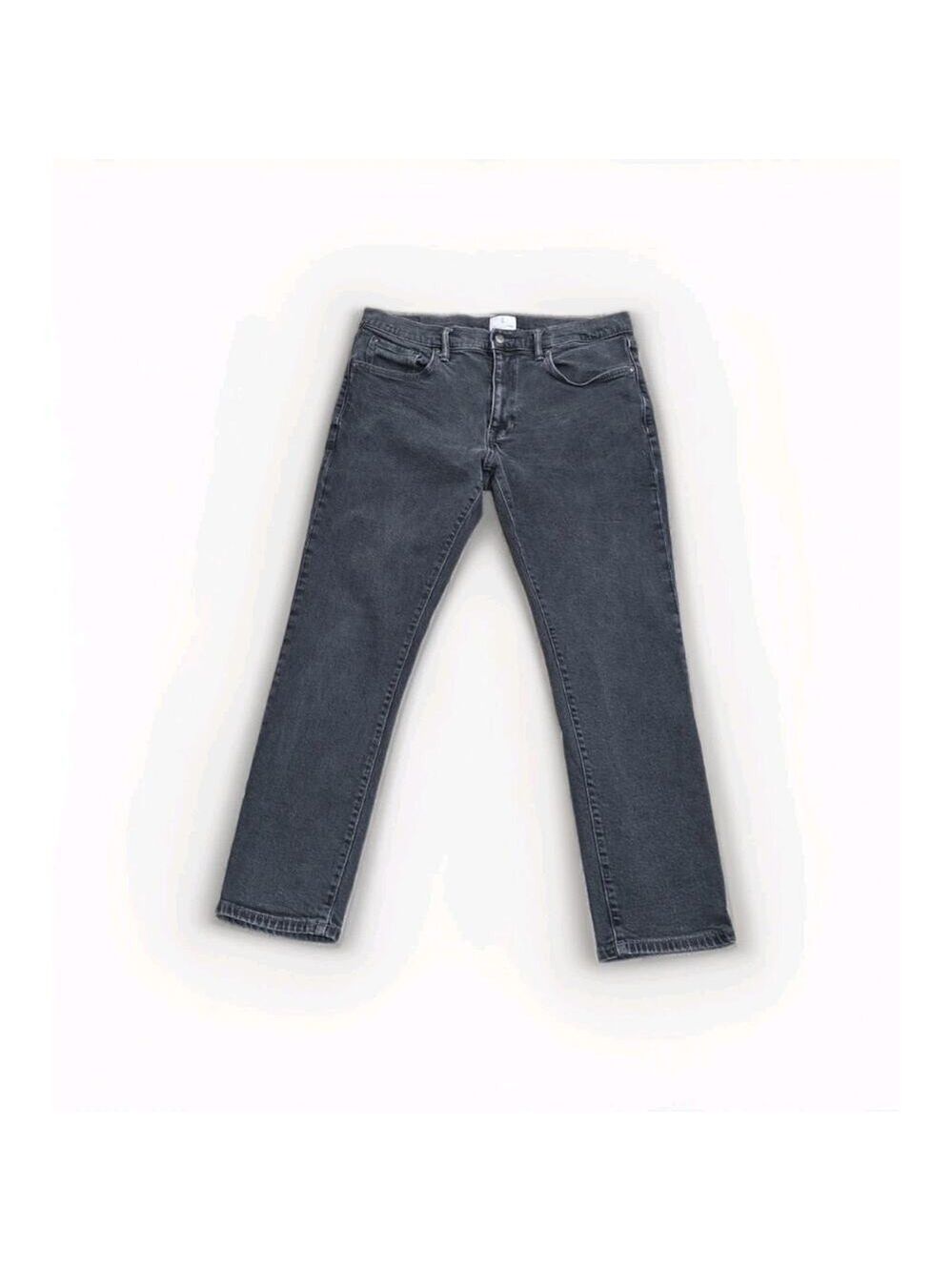 Mutual Weave Men's 36x30 The Taper Black Wash Stretch Denim Jeans Gray